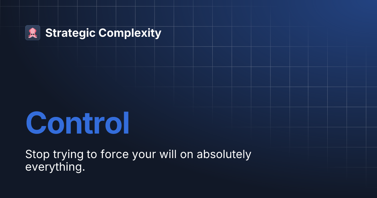 Control | Strategic Complexity